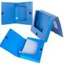 H&W 3 Pack, A4 Storage Archives Cases File Boxes Plastic with Lid, Boxes File, Height 35 55 75mm, Blue (WG3-Z1)
