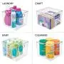 mDesign Plastic Food Storage Container Bin with Handles - for Kitchen, Pantry, Cabinet, Fridge/Freezer - Large Organizer for Snacks, Produce, Vegetables, Pasta - BPA Free, 10" Square, 2 Pack - Clear mDesign Plastic Food Storage Container Bin with Handles - for Kitchen, Pantry, Cabinet, Fridge/Freezer - Large Organizer for Snacks, Produce, Vegetables, Pasta - BPA Free, 10" Square, 2 Pack - Clear