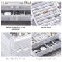 Pasutewl Acrylic Jewelry Boxes 3 Drawers for Women Velvet Jewelry Storage Organizer Tray Clear Showcase for Earring Ring Necklace Bracelet (Grey, 3 Drawers)