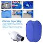 Greensen Portable Clothes Dryer, Mini Folding Ventless Electric Air Clothes Dryer Bag Fast Drying Machine with Heater 110V (Hangers & Brackets Included)- Blue