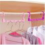 10pcs Random Color 5-Hole Hook Clothing Storage Clothes Hanger Hanging Multifunction Random Color Drying Rack Multi-Port Space Saving