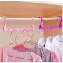 10pcs Random Color 5-Hole Hook Clothing Storage Clothes Hanger Hanging Multifunction Random Color Drying Rack Multi-Port Space Saving