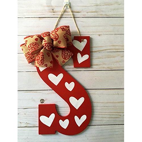 Valentines Day Door Hanger, Home Decor Door Sign