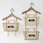 MOM Home Storage Shelves,Office Furniture Stands Hanging Wall Shelves Decoration Wrought Iron Hanger Flower Stand Hanging Basket Pre-Assembled Shelving Bedroom Space Saving Holders,Gold,13.9719.68In