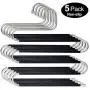 HuaQi S Shape Clothes Pants Hangers Non Slip Closet Storage Organizer Multi Space Saving Hanger for Pants Jeans Belt Tie Scarf Legging (5-Pieces) HuaQi S Shape Clothes Pants Hangers Non Slip Closet Storage Organizer Multi Space Saving Hanger for Pants Jeans Belt Tie Scarf Legging (5-Pieces)