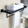 Alise GA7215B Bathroom Towel Rack/Rail Holder Towel Shelf Hanger Wall Mount,SUS 304 Stainless Steel Matte Black