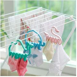 Animal Shape Mini Children Socks Clip Drying Rack Coat Hanger Clothes Organizer Stockings Laundry Rack Storage Rack(5 Pieces/Lot)(Random Color)