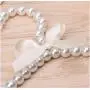 5pcs Plastic Pearl Beaded Bow Clothes Dress Coat Hangers, Wedding Kid Children Pet Dog Cat Save-Space Stage Ganizer