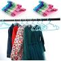 Hanging Multifunction Baby Clothes Hanger 10pcs Random Color Plastic Trousers Space Saving Kids Clothing Storage Multi Coloured Children Coat