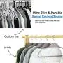 Plastic Hangers for Clothes, Upgraded Rubberized Clothes Hangers Non Slip, Durable Notches Clothing Hangers, 15.7 Inches Wide for Women Clothes, Gray, 20 Pack