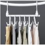5pcs Plastic Cloth Hangers with Clips Folding Clothes Drying Rack Trousers Pants Hanger Rack Wardrobe Hooks Home Storage Organizer