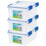 IRIS USA, Inc. Ziploc WeatherShield 16 Quart Storage Box, Clear, 3 Pack
