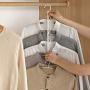 HJYPYJ Magic Hanger,Fold Multifunctional Hangers,Detachable Multi-Layer Hook Design,Space-Saving Organizer Hanger Strong Bearing Capacity/White / 44x40cm