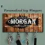 Key Hanger, Personalized Key holder for wall, Gift for the fishing lover, Holder for the fisherman, Family key rack, Name key organizer, Wedding Gift