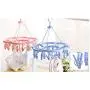 ASTRQLE 1PCS 24Clips Blue Plastic Foldable Round Shape Clip Drip Clothesline Laundry Drying Rack with Pegs Underwear Socks Drying for Clothes Hanger ASTRQLE 1PCS 24Clips Blue Plastic Foldable Round Shape Clip Drip Clothesline Laundry Drying Rack with Pegs Underwear Socks Drying for Clothes Hanger