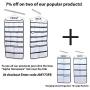 Hanging Closet Organizer 42 Pockets & Hanger stores Clothes, Stockings, Socks, Jewelry, Toiletries, Baby Nursery, Household & Children Accessories. Durable Dual-sided Closet Storage Saves Space