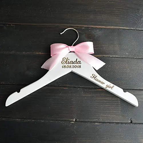 YZFGY Custom Flower Girl Hangers, Personalized Kids Hanger, Childrens Custom Hangers with Ribbon, Custom Kids Bridal Wedding Hangers Clothes Hanger (Size : Kids Hanger 30cm) YZFGY Custom Flower Girl Hangers, Personalized Kids Hanger, Childrens Custom Hangers with Ribbon, Custom Kids Bridal Wedding Hangers Clothes Hanger (Size : Kids Hanger 30cm)