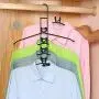 LUCKSTAR Clothes Hangers - Multi-Layer Wardrobe Clothes Rack Metal Space Saver Clothes Storage Clothes Rack (Adults, Black)
