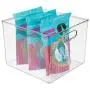 mDesign Plastic Food Storage Container Bin with Handles - for Kitchen, Pantry, Cabinet, Fridge/Freezer - Large Organizer for Snacks, Produce, Vegetables, Pasta - BPA Free, 10" Square, 2 Pack - Clear mDesign Plastic Food Storage Container Bin with Handles - for Kitchen, Pantry, Cabinet, Fridge/Freezer - Large Organizer for Snacks, Produce, Vegetables, Pasta - BPA Free, 10" Square, 2 Pack - Clear