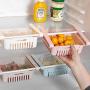 4 pcs/set Creative Fridge Layer Storage Rack Refrigerator Partition Sliding Drawer Food Crisper Holder Fresh-keeping Layered Organizers Drawer (4 packs)