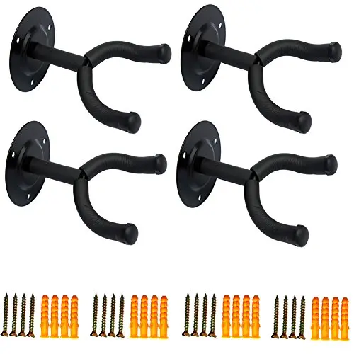 Wall Mounted Guitar Hanger Hook,Mandolin/Violin/Ukulele/Guitar Support Holder Stand Rack Round Base (4) Wall Mounted Guitar Hanger Hook,Mandolin/Violin/Ukulele/Guitar Support Holder Stand Rack Round Base (4)