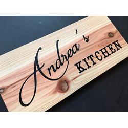 Personalized Kitchen Sign, Reclaimed Cedar 12x5 with Hanger, Rustic Country Elegant Wood Sign, Unique Gift, Housewarming Gift, Anniversary Gift, Birthday Gift, Wedding Gift, Kitchen Decor, Home Decor