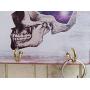 Skull Key Holder for wall, Decorativ Wood Key Hanger, Sugar Skull, wooden key hook, Skull decor, Space skull
