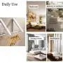 bonim Collapsible Home Storage Drying Racks for Laundry Living Room Bath Portable Folding Clothes Hanger Compact Slim Aluminum Space Savers, Silver bonim Collapsible Home Storage Drying Racks for Laundry Living Room Bath Portable Folding Clothes Hanger Compact Slim Aluminum Space Savers, Silver