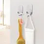 FOTYRIG High Powerful Adhesive Hooks Wall Hooks Hangers Stainless Steel Waterproof Hooks (Max Load up to 6Lbs) for Hanging Keys, Robe, Coat, Towel, Bags, Home, Kitchen, Bathroom-6 Pack