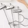 NORTHERN BROTHERS Pants Hangers with Clips, 50 Pcs Metal Skirt Hangers with Clips Trouser Bulk Clip Hangers for Pants
