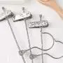 NORTHERN BROTHERS Pants Hangers with Clips, 50 Pcs Metal Skirt Hangers with Clips Trouser Bulk Clip Hangers for Pants