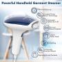 zonpor Steamer for Clothes, Portable Handheld Garment Clothes Steamer for Travel/Home - Powerful Pump Tech 12g/min Continuous steam, 25s Fast Heat-up, Auto-Off, Fabric Clothing Wrinkles Remover
