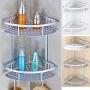 Yosoo 3-Tier Shampoo Basket Shower Shelf Bathroom Corner Shower Rack Storage Holder Hanger for Towels, Soap, Lotion