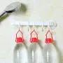 JD Million shop Rustproof Vacuum Suction Cup Hook Waterproof Bathroom Kitchen Corner Towel Hanger with 5 Stainless Steel Hooks