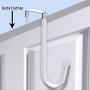 Over Door Hook White - Soft Rubber Surface Design to Prevent Article Scratches,Single Door Hook for Bathroom,Kitchen,Bedroom,Cubicle,Shower Room Hanging Towel,Clothes,Pants,Shoe Bag,Coat (4pack)
