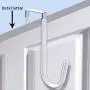 Over Door Hook White - Soft Rubber Surface Design to Prevent Article Scratches,Single Door Hook for Bathroom,Kitchen,Bedroom,Cubicle,Shower Room Hanging Towel,Clothes,Pants,Shoe Bag,Coat (4pack)