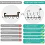 HapiRm Over The Door Hooks, Door Hanger Over The Door Towel Rack with 9 Organizer Hooks for Coat,Bag,Robe,Towel.(Brown)