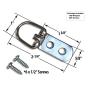 Heavy Duty D-Ring Picture Hangers - 100 Pack - 2 Hole with Screws - Picture Hang Solutions