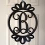 Loop Monogram Door Hanger - Spring Door Hanger - Wood Loop Door Monogram - Black Wood Monogram Hanger - Black Door Decoration Loop Monogram Door Hanger - Spring Door Hanger - Wood Loop Door Monogram - Black Wood Monogram Hanger - Black Door Decoration