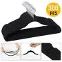 Yaheetech 17.7 Inch Velvet Clothes Hangers Suit Hangers, 300-Pack, Black Yaheetech 17.7 Inch Velvet Clothes Hangers Suit Hangers, 300-Pack, Black