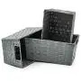 EZOWare Pack of 3 Paper Rope Woven Storage Baskets, Multipurpose Organizer Bins with Handles Perfect for Storing Small Household Item - Gray EZOWare Pack of 3 Paper Rope Woven Storage Baskets, Multipurpose Organizer Bins with Handles Perfect for Storing Small Household Item - Gray