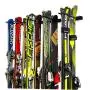 StoreYourBoard Omni Ski and Snowboard Wall Storage Rack, Holds 10 Pairs, Ski Wall Mount, Home and Garage Storage Hanger