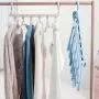 HJYPYJ Magic Hanger,PP Double Hook Folding Hanger,Space-Saving Organizer Hangers,for Balcony,Wardrobe Stable/Blue / 6 pcs HJYPYJ Magic Hanger,PP Double Hook Folding Hanger,Space-Saving Organizer Hangers,for Balcony,Wardrobe Stable/Blue / 6 pcs