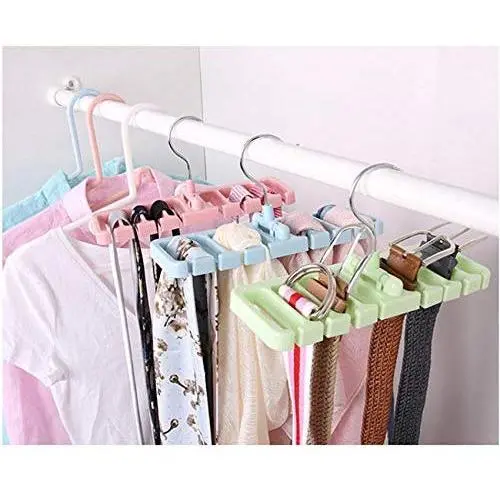 5pcs Random Color Belt Storage Rack Organizer Multifunction Holder Saver Rotating Ties Clothes Hanger Closet Organization 5pcs Random Color Belt Storage Rack Organizer Multifunction Holder Saver Rotating Ties Clothes Hanger Closet Organization