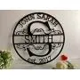 Personalized Family Last Name Sign Initial Split Letter Wreath Wedding Gift Custom First Names Est Year Established Sign Monogram Door Hanger Wall Decor Housewarming Gift for Couple Acrylic Wood Metal