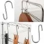 20 Pack Heavy Duty S Hooks Stainless Steel S Shaped Hooks Hanging Hangers for Kitchenware Spoons Pans Pots Utensils Clothes Bags Towers Tools Plants (Silver) 20 Pack Heavy Duty S Hooks Stainless Steel S Shaped Hooks Hanging Hangers for Kitchenware Spoons Pans Pots Utensils Clothes Bags Towers Tools Plants (Silver)