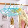 wing1 4PCs/Lot Bow Knot Clothes Hanger Kids Children Toddler Baby Clothes Coat Plastic Hangers Hook Household,Yellow