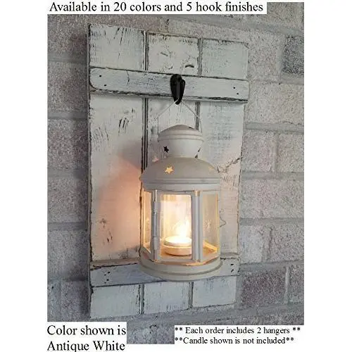 Renewed Decor Sydney Lantern Hangers Pair (2) with hook home decor, bedroom decor, lanterns, candles, wall mount lanterns (LANTERN NOT INCLUDED)