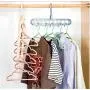 10pcs Random Color Multi-Port Support Circle Clothes Hanger Clothes Drying Rack Multifunction Plastic Scarf Clothes Hangers Hangers Storage Racks