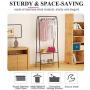KAREZONINE Freestanding Closet, Double Rod Heavy Duty Garment Rack 2-Tier Metal Hanging Clothes Rack Portable Closet with Bottom Shelves for Shoes Storage - Black